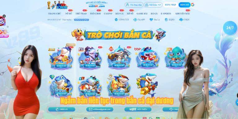 Ngắm bắn liên tục trong bắn cá đại dương